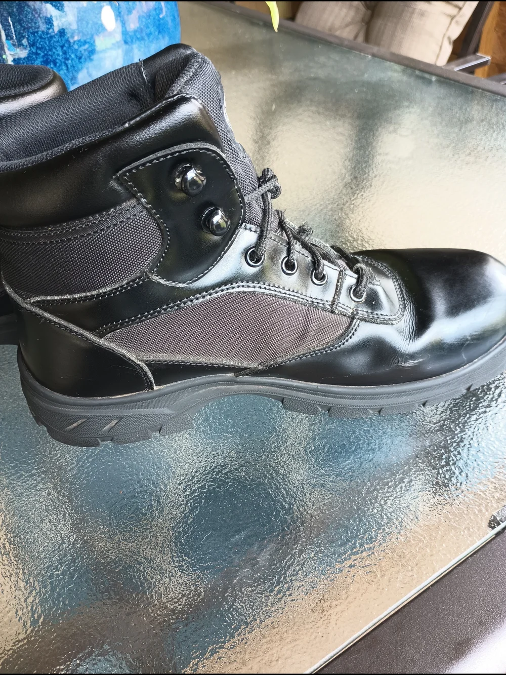Skechers Work Relaxed Fit Wascana Benen WP Tactical Lace-Up Boots Sz  M 11 Biker